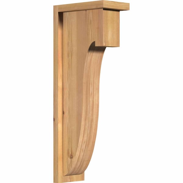 Ekena Millwork Del Monte Smooth Corbel w/Backplate, Western Red Cedar, 5 1/2"W x 10"D x 26"H COR06X10X26DEL01SWR - main
